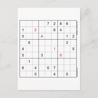 Sudoku Birthday Card 24-10