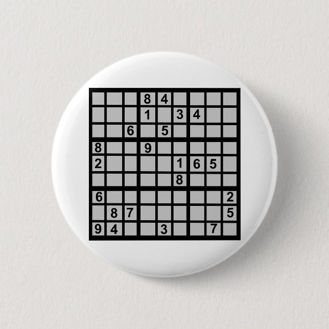 Sudoku - Brainteaser 6 Cm Round Badge (Front)