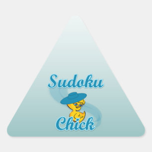 Sudoku Chick #3 Triangle Sticker