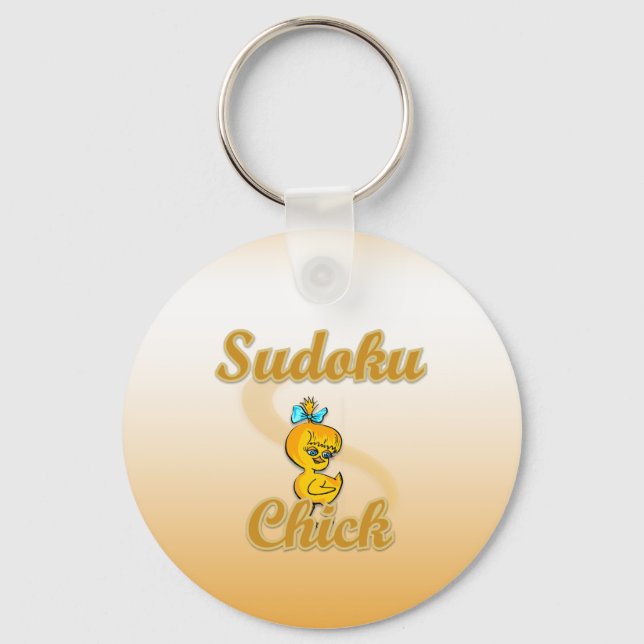 Sudoku Chick Key Ring (Front)