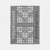 SUDOKU custom fleece blankets