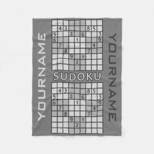 SUDOKU custom fleece blankets