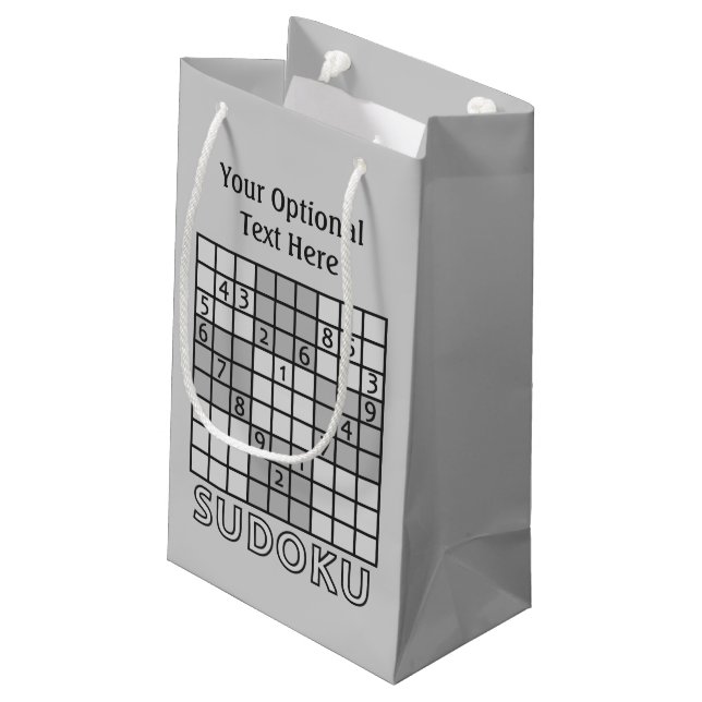 SUDOKU custom gift bags (Back Angled)