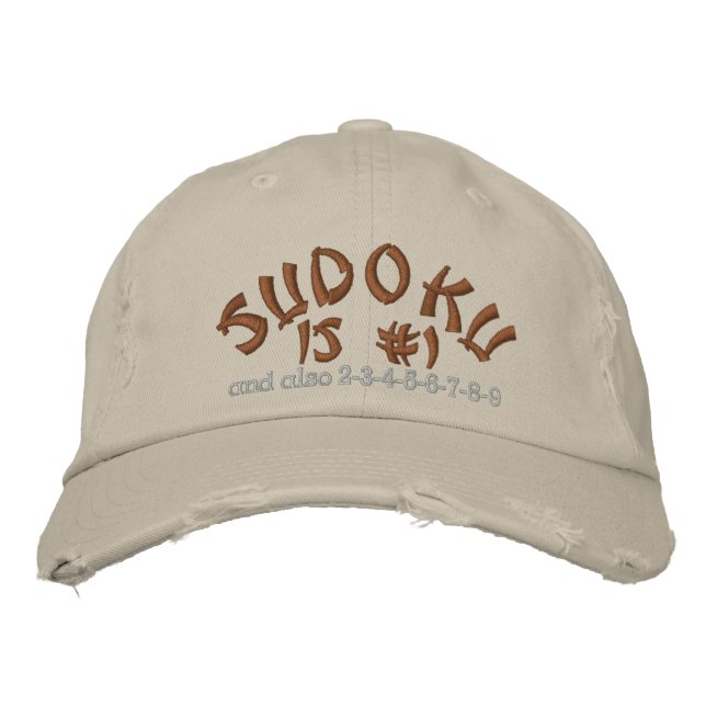 Sudoku , is #1 embroidered hat (Front)