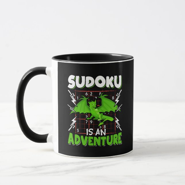 Sudoku is an Adventure Puzzle Lover Mug (Left)