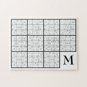 Sudoku Monogram Jigsaw Puzzle
