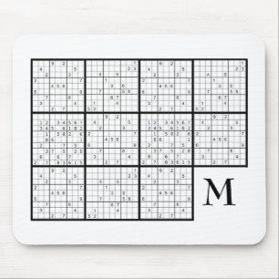 Sudoku Monogram Mouse Pad