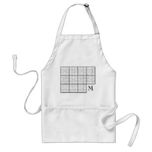 Sudoku Monogram Standard Apron