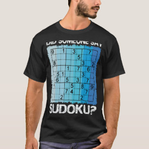Sudoku Number Game Puzzle Logic Player Nine Grids T-Shirt