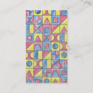 Sudoku One-Modern Minimalist Bauhaus Geometric Art Business Card