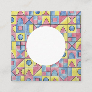 Sudoku One-Modern Minimalist Square Business Card