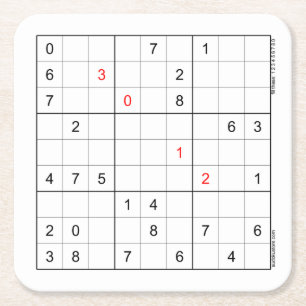 Sudoku Paper Coaster 30-12
