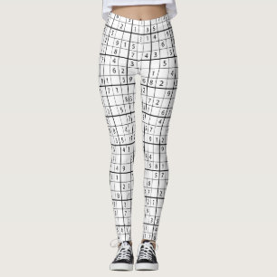 Sudoku pattern leggings