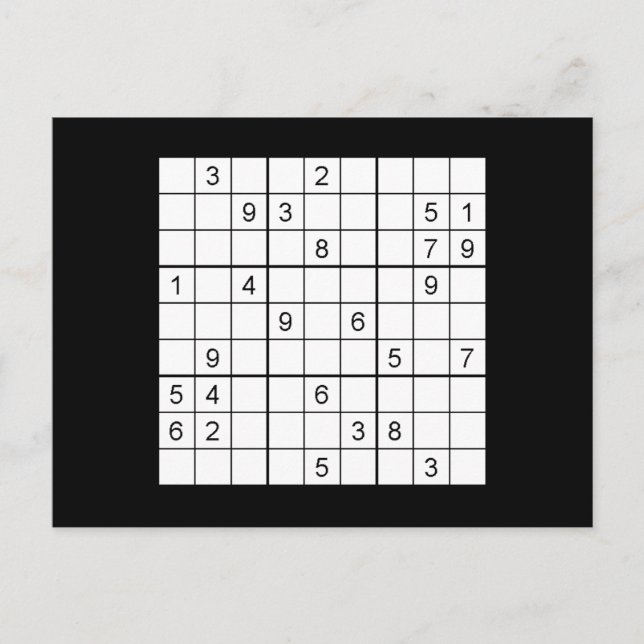 SuDoku Postcard (Front)