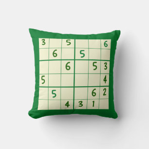 Sudoku Puzzle 6x6 Throw Pillow