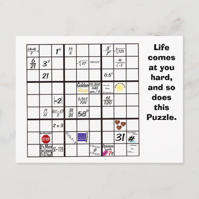 Sudoku Puzzle Cards (Front)