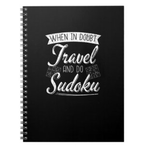 Sudoku Puzzle Lover World Traveler Quote Notebook
