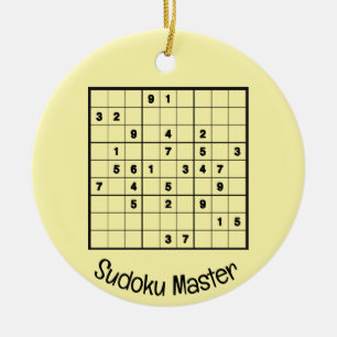 Sudoku Puzzles Design Ornament