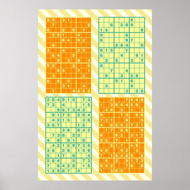 Sudoku Puzzles Poster (Front)