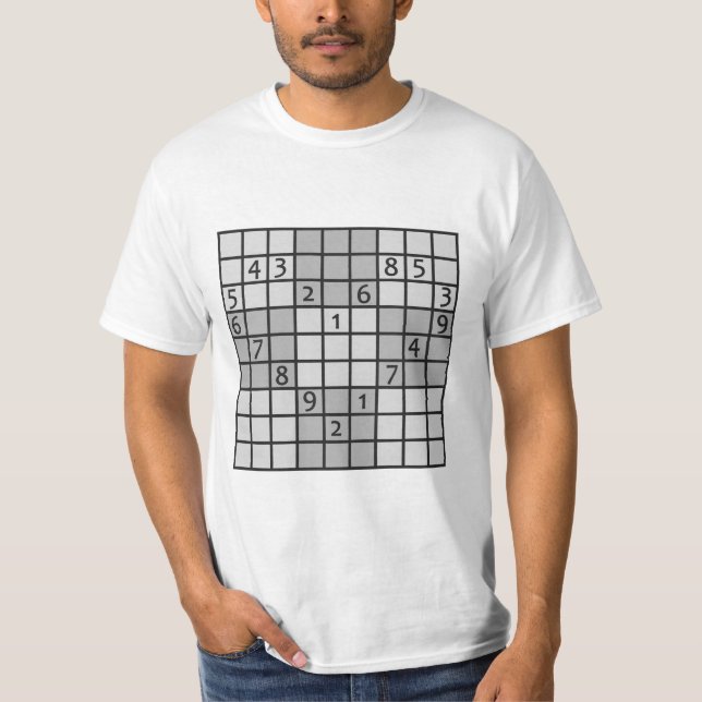 SUDOKU shirts – choose style, colour (Front)