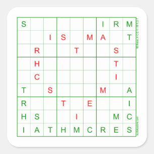 Sudoku Stickers - Christmas Heart