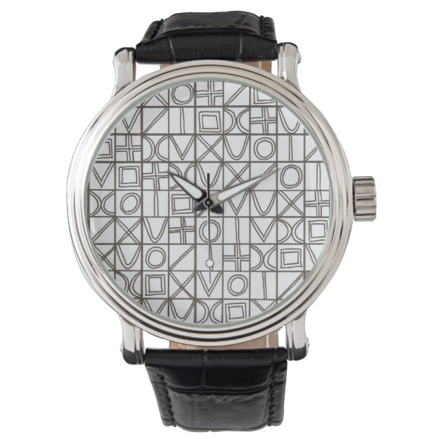 Sudoku Two-Modern Minimalist Geometric Watch (Front)