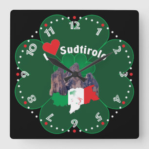 Südtirol – Alto Adige - Italien - Italia Uhr Square Wall Clock