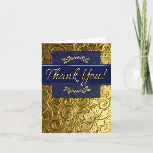 Sue gold navy THANK YOU CARDS small