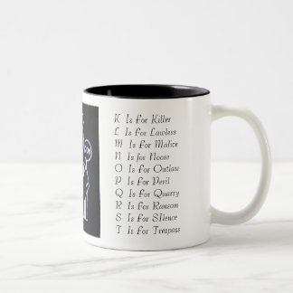 Sue_Grafton_Black, A  Is For AlibiB  Is For Bur... Two-Tone Coffee Mug