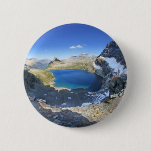 Sue Lake Overlook - Glacier National Park 6 Cm Round Badge