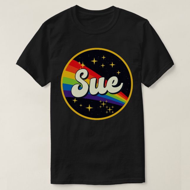 Sue Rainbow In Space Vintage Style T-Shirt (Design Front)