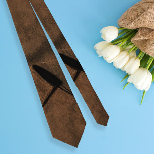 Suede Coat Look of Leather•Double Sided Tie