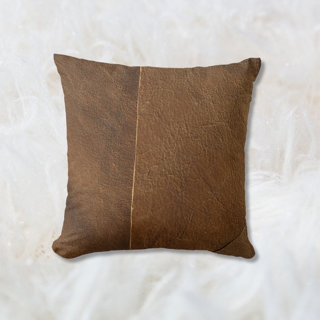 Suede Mix Faux Leather Cushion (Creator Uploaded)