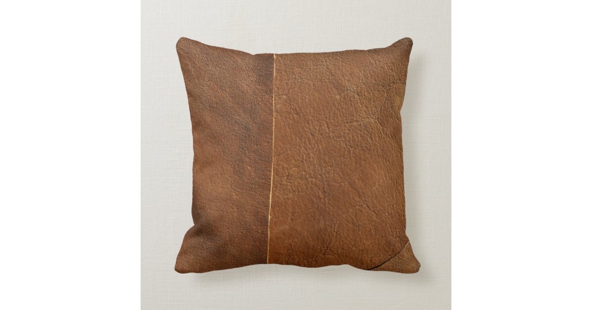 Suede Mix Faux Leather Cushion