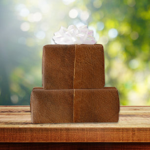 Suede Mix Faux Leather Wrapping Paper