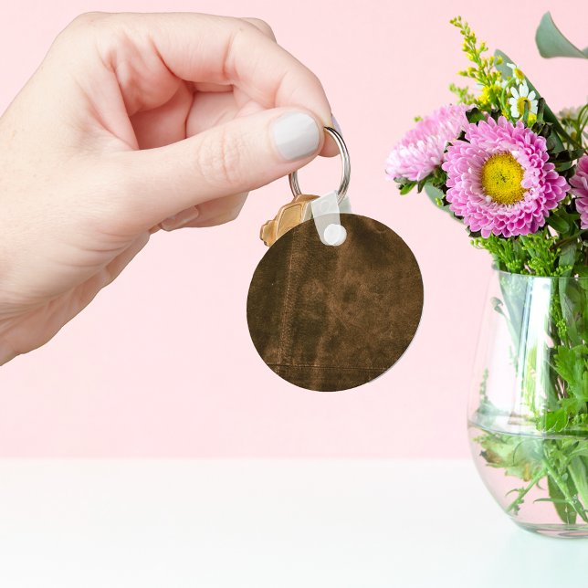 Suede Seam Look of Leather Key Ring (Creator Uploaded)