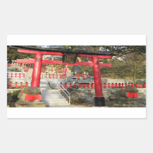 Suehiro Ogami Shrine (Fortune Frog Shrine) Rectangular Sticker