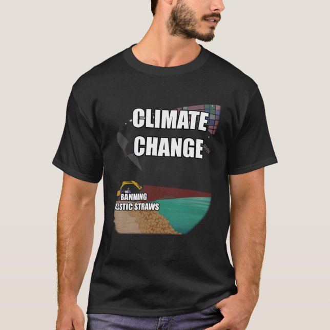 SUEZ Channel Block Meme Climate Conversion Plastic T-Shirt (Front)