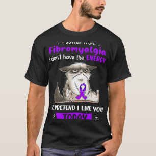 Suffer From Fibromyalgia Awareness Fun Cat T-Shirt