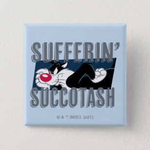 Sufferin' Succotash SYLVESTER™ Cut-Out 15 Cm Square Badge