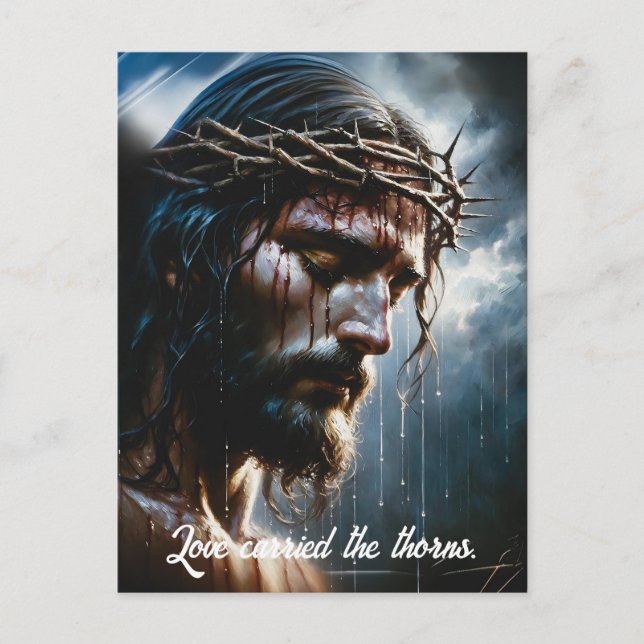 Suffering and Sacrifice Portrait  Postcard (Front)