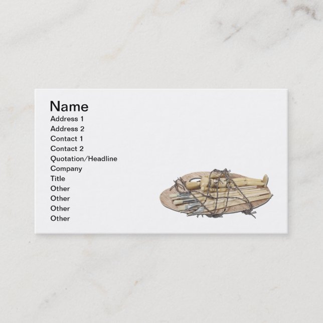 Suffering for Art Business Card (Front)