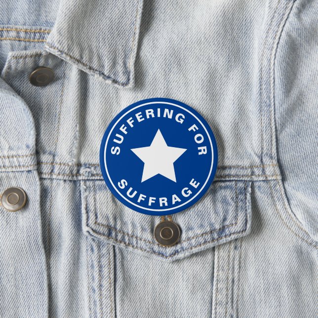 Suffering for Suffrage Official Race Gear Swag 7.5 Cm Round Badge (In Situ)