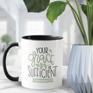 Sufficient Grace   In Weakness Bible Verse Gift Mug