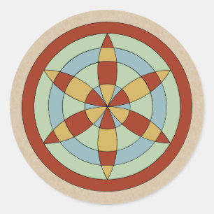 Suffolk Hexafoil (Daisy Wheel) Witch Mark Classic Round Sticker