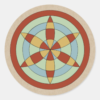 Suffolk Hexafoil (Daisy Wheel) Witch Mark Classic Round Sticker