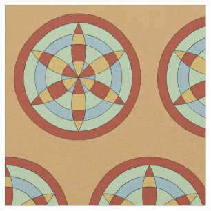 Suffolk Hexafoil (Daisy Wheel) Witch Mark Fabric