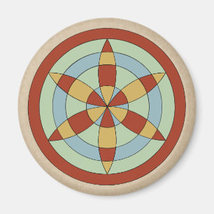 Suffolk Hexafoil (Daisy Wheel) Witch Mark Magnet