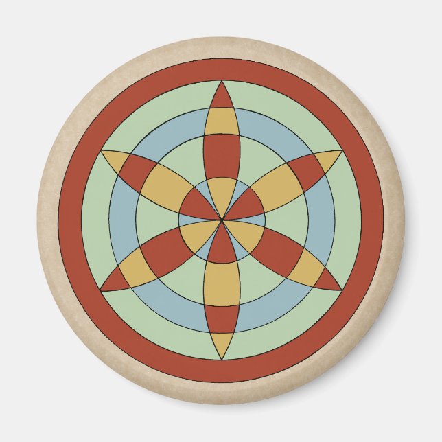 Suffolk Hexafoil (Daisy Wheel) Witch Mark Magnet (Front)