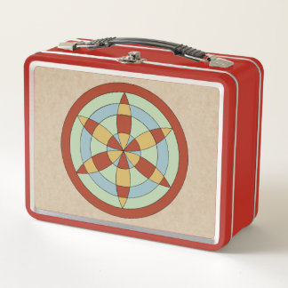 Suffolk Hexafoil (Daisy Wheel) Witch Mark Metal Lunch Box